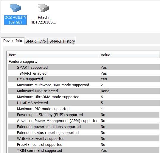 Hard Disk features